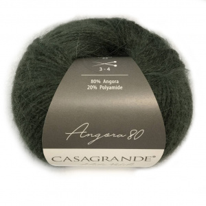 Пряжа Casagrande Angora 80, 019 Темно-зеленый