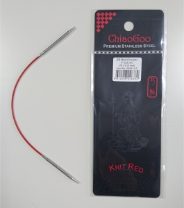 Спицы металлические круговые knit red 23см 3мм