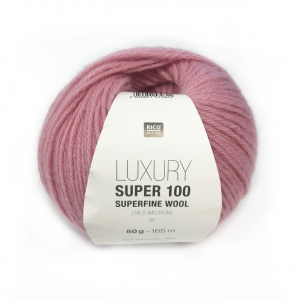 Пряжа Rico Design Luxury Super 100 Superfine Wool, розовый